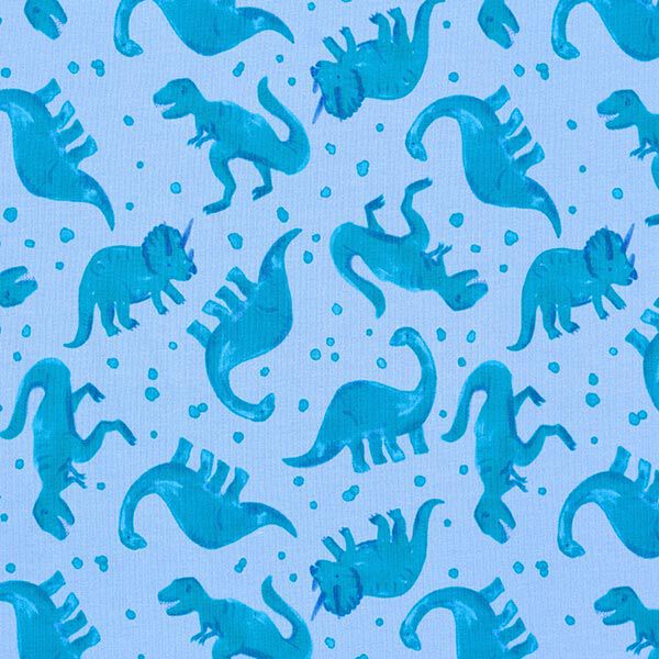 French Terry Sweat d’été Dinosaures | PETIT CITRON – bleu clair, image number 1