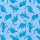 French Terry Sweat d’été Dinosaures | PETIT CITRON – bleu clair,  thumbnail number 1