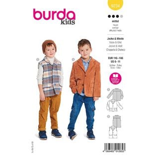 Veste / Gilet | Burda 9234 | 116-146, 
