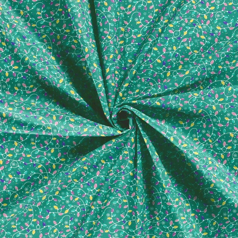 Tissu en coton Popeline guirlande lumineuse – eucalyptus/lavande,  image number 3