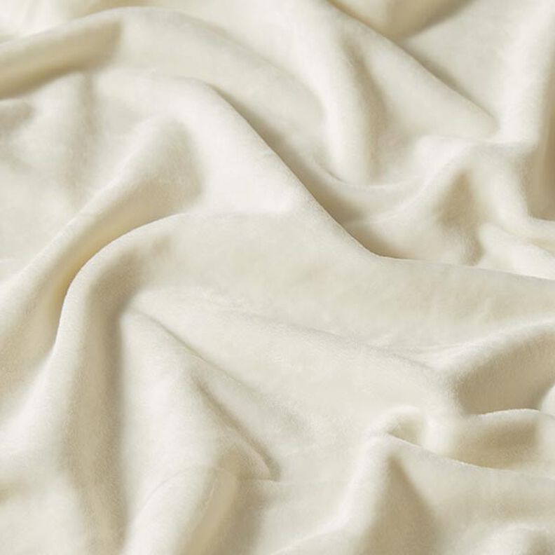 Velours stretch Tissu Nicki – blanc,  image number 2
