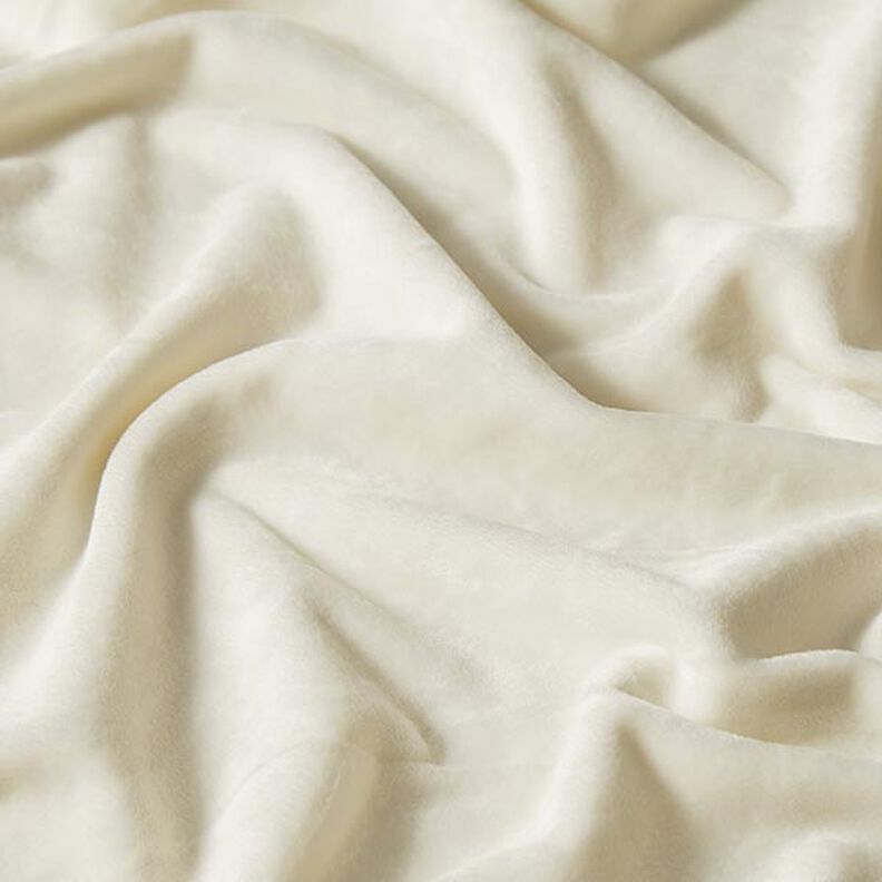 Velours stretch Tissu Nicki – blanc, image number 2
