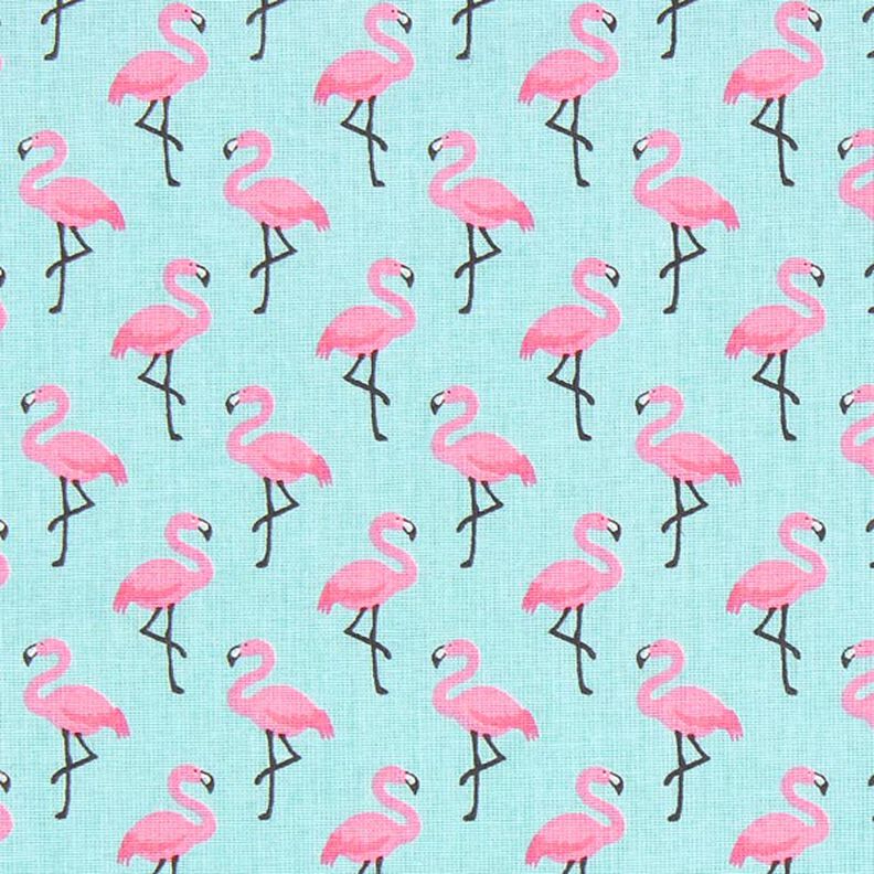 Coton enduit Flamant rose – bleu clair,  image number 1