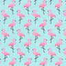 Coton enduit Flamant rose – bleu clair,  thumbnail number 1