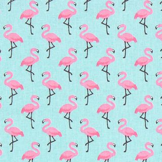 Coton enduit Flamant rose, 