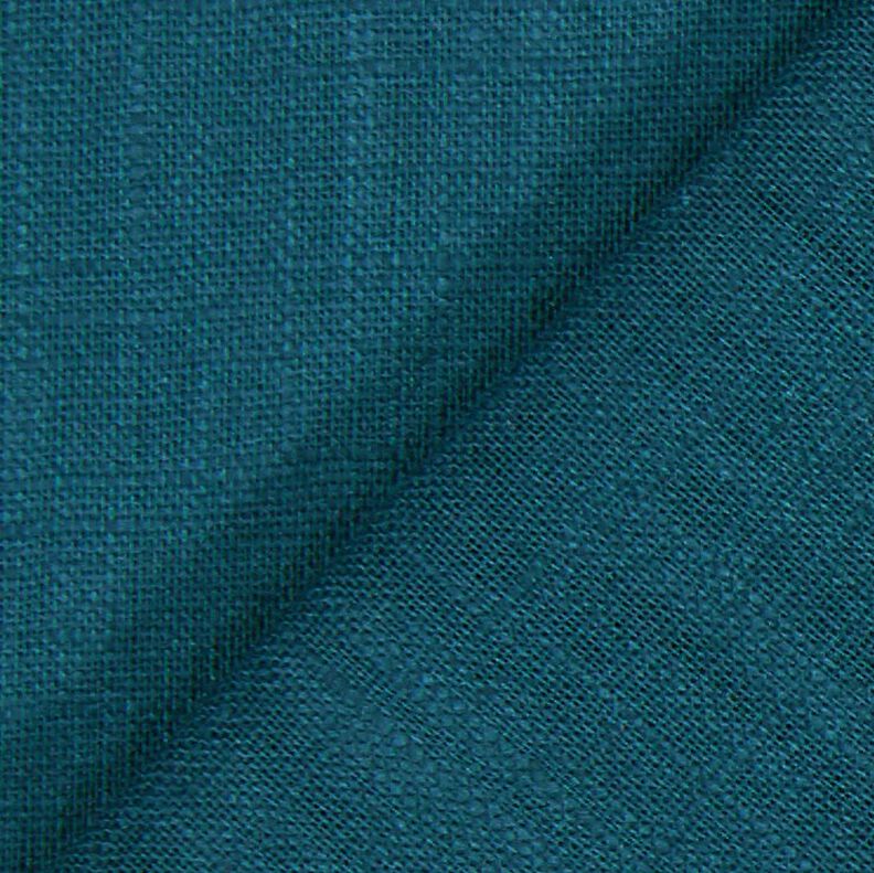 Tissu de lin en ramie mélangée medium – pétrole,  image number 4