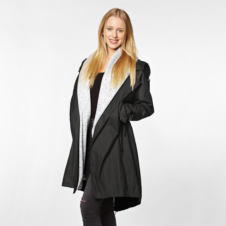 Tissu pour vestes de pluie uni – noir,  image number 7
