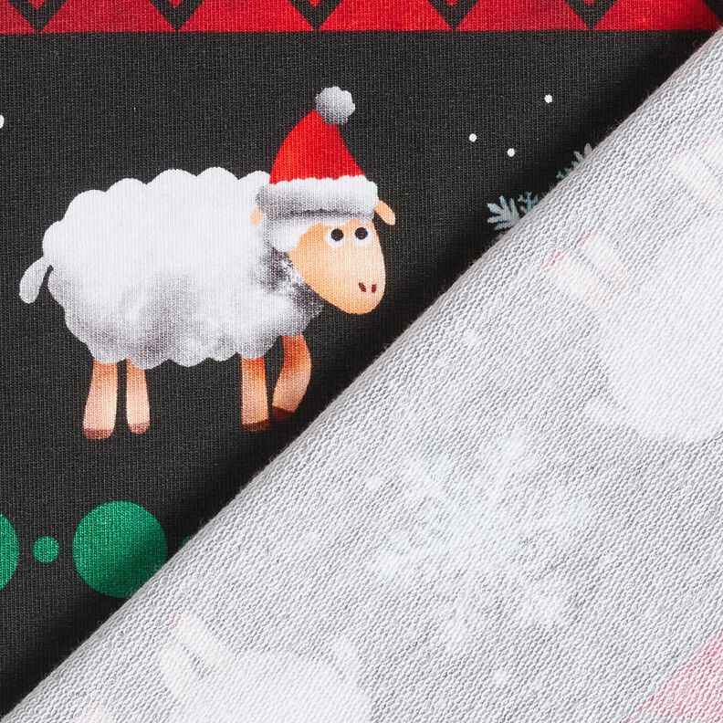 French Terry Sweat d’été Määährry Christmas | Glitzerpüppi – noir/chili, image number 4