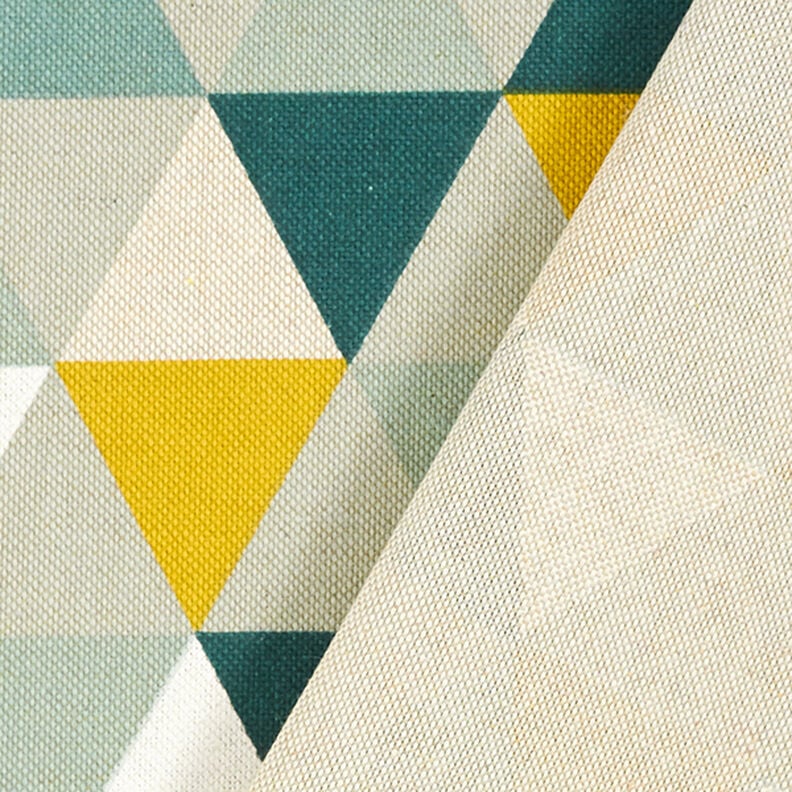 Tissu de décoration Semi-panama Triangles – vert,  image number 4