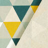 Tissu de décoration Semi-panama Triangles – vert,  thumbnail number 4