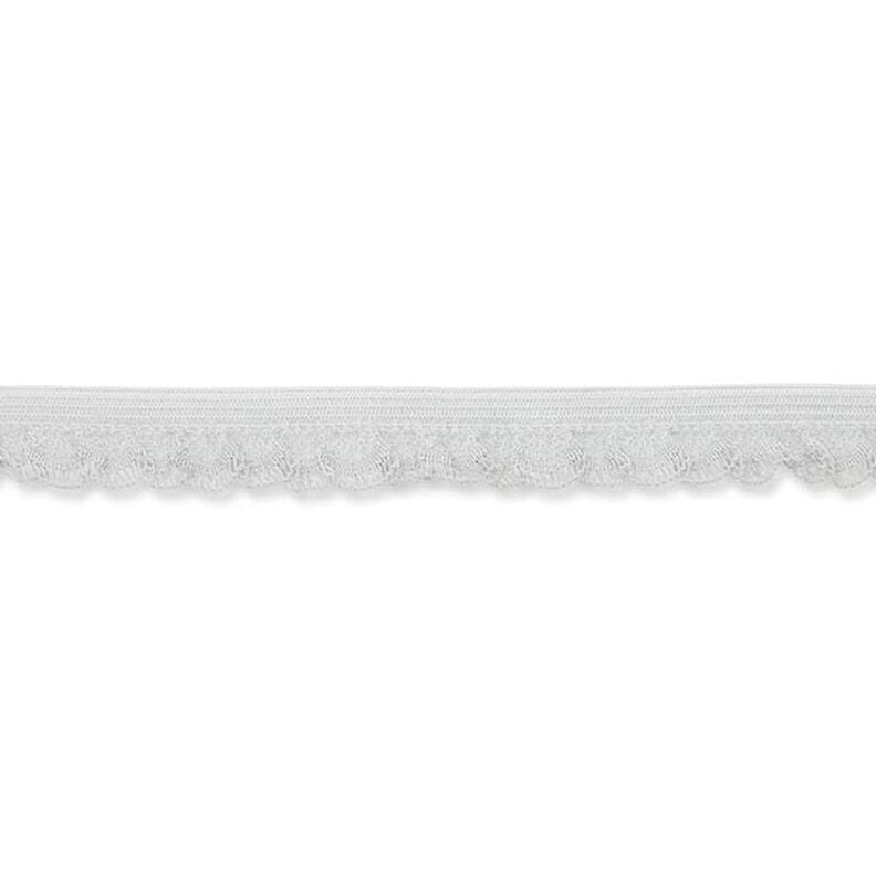 Dentelle ruchée élastique [15 mm] – gris clair,  image number 2