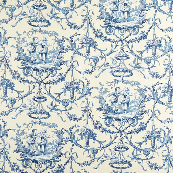 Tissu de décoration Canvas Couple romantique 280 cm – bleu,  image number 1