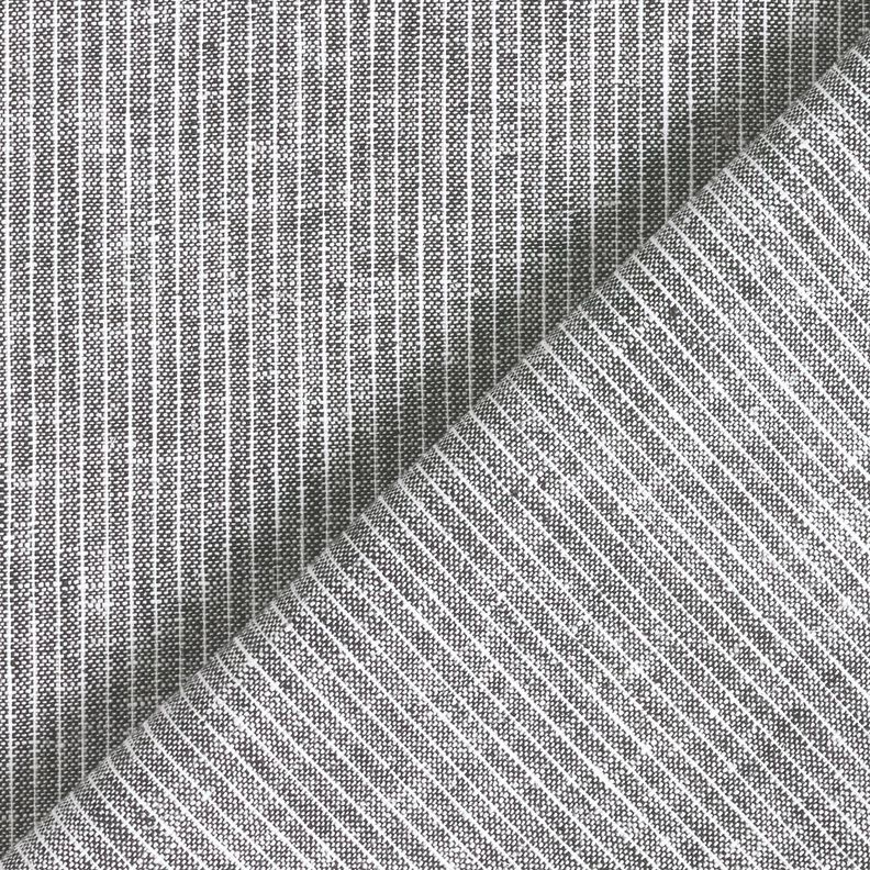 M&eacute;lange lin coton rayures &eacute;troites &ndash; noir/blanc,  image number 4