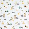 Popeline coton Animaux des steppes en action – blanc,  thumbnail number 1