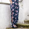 Jersey coton Fleurs et ancres | Glitzerpüppi – bleu nuit/vieux rose clair,  thumbnail number 6