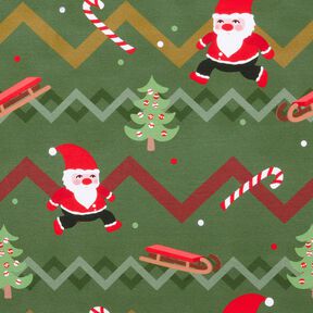 French Terry Père Noël | Glitzerpüppi – pin/rouge feu, 