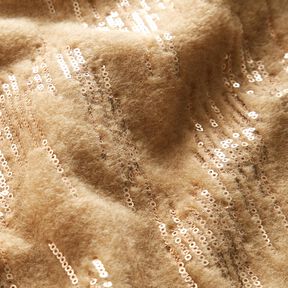 Lainage manteau à rayures pailletées – beige, 