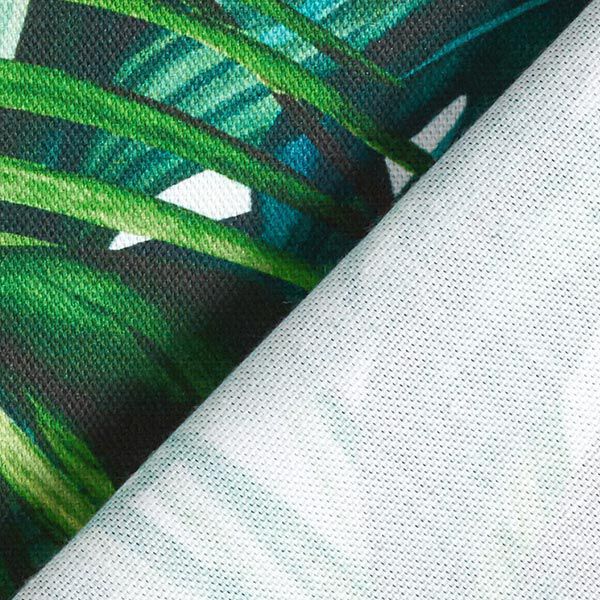 Tissu décoratif Semi-panama Feuilles de palmier – vert,  image number 4