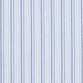 Seersucker Coton Mélange de rayures – bleu/blanc, 