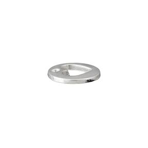 Pièce décorative Cœur [ Ø 12 mm ] – argent métallique, 