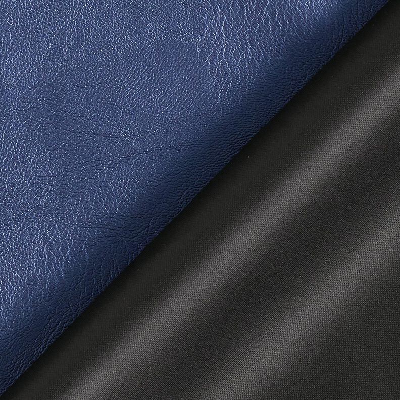 Stretch Imitation cuir Métallique – bleu marine,  image number 3