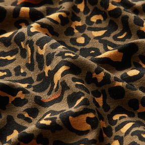 Jersey viscose Motif léopard – dune/jaune curry, 