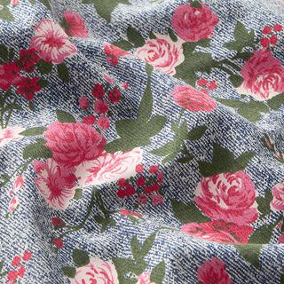 Chambray look jean Roses – bleu clair, 