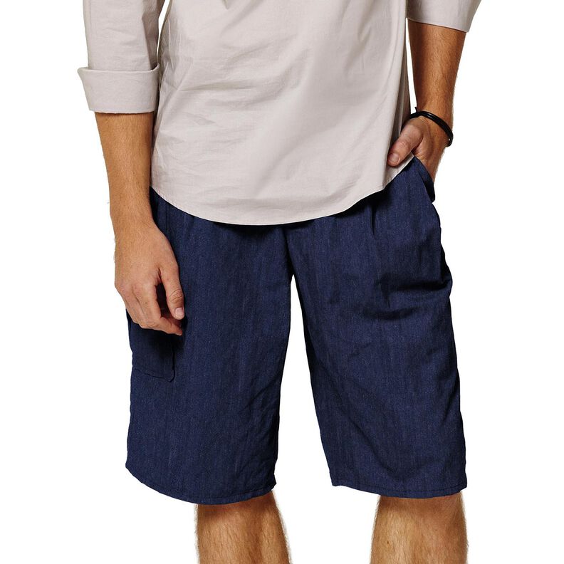 Denim léger extensible recyclé – bleu marine,  image number 6
