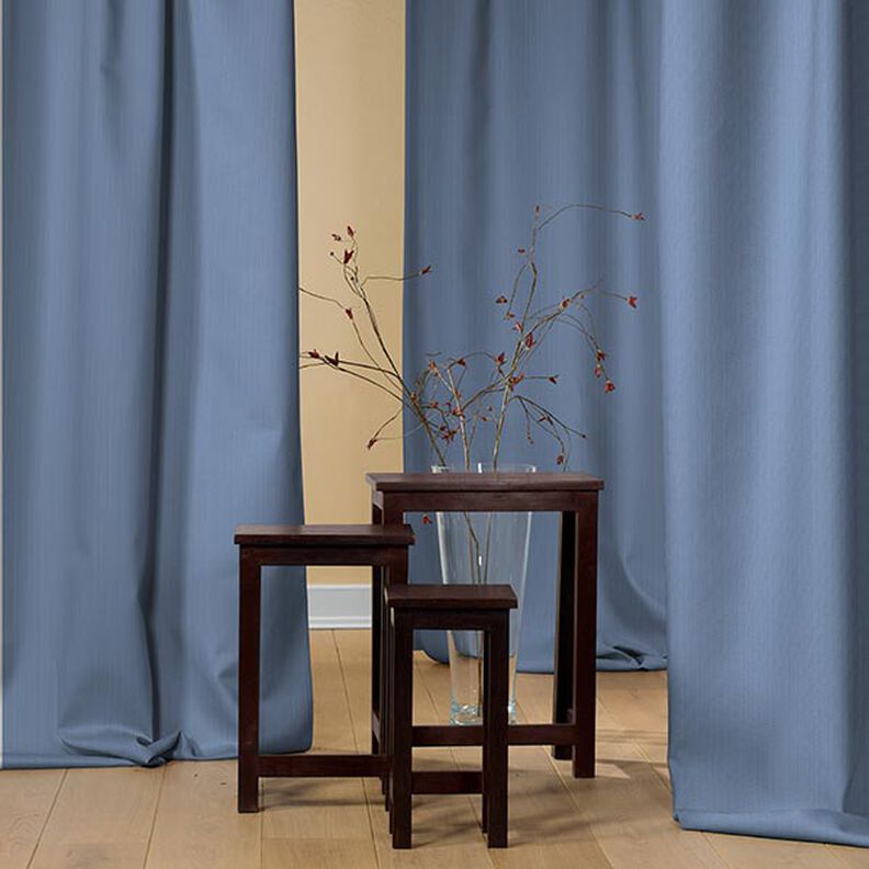 Tissu occultant Chevrons – bleu jean,  image number 5