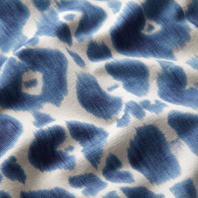 GOTS French Terry Batik motif léopard | TCC x LOOKS by Wolfgang Joop – bleu brillant/crème, 