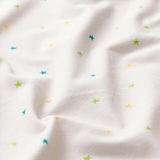Jersey coton petites étoiles | PETIT CITRON – écru, 