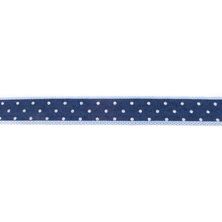 Ruban tissé Jeans pois – bleu marine, 