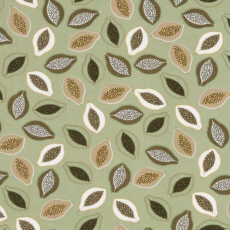 Tissu viscose Papayes – roseau/taupe,  image number 1