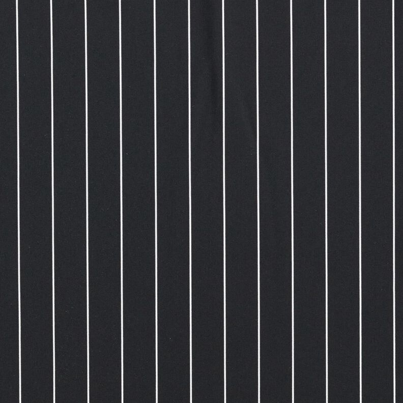 Tissu pour pantalon en stretch à fines rayures – noir/blanc,  image number 1