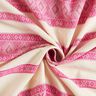 Tissu en coton motif losanges – écru/rose vif,  thumbnail number 3