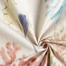 Tissu de décoration Semi-panama coraux colorés – taupe clair/bleu aqua,  thumbnail number 3