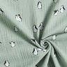 Tissu double gaze de coton joyeux pingouins – roseau,  thumbnail number 3
