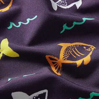 Tissus pour maillot de bain Requins – bleu marine, 