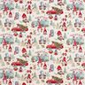 Tissu de décoration Gobelin Lutins de Noël – beige clair/rouge,  thumbnail number 1
