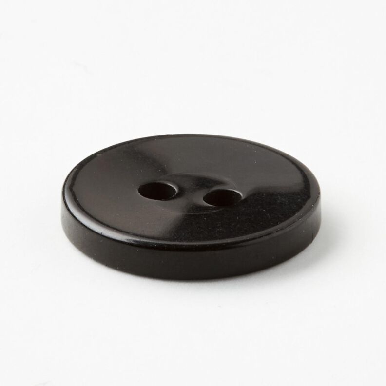 Bouton 2 trous brillant [Ø 15 mm] – noir,  image number 2