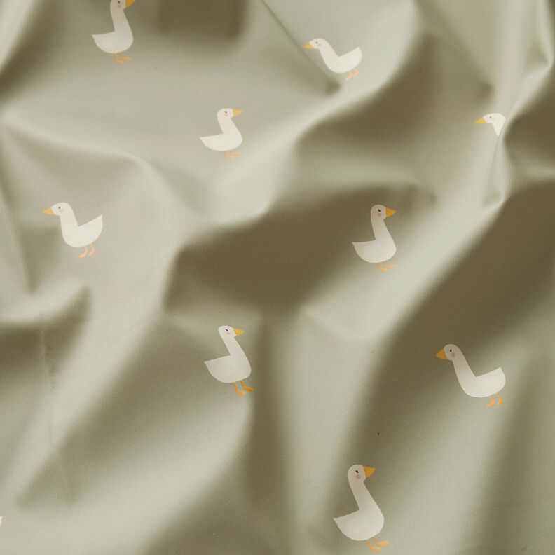 Tissu pour veste de pluie Petites oies Impression numérique – greige,  image number 3