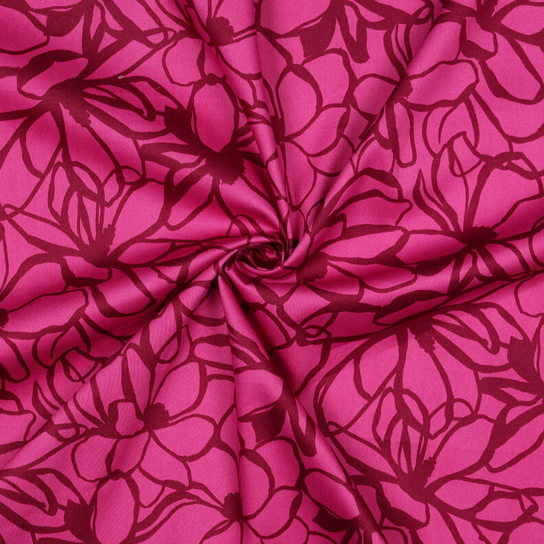Satin de coton Magnolia | Nerida Hansen – rose intense/rouge foncé,  image number 3