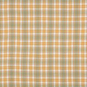 Tissu double gaze de coton Carreau | Poppy Fabrics – jaune curry/sauge, 