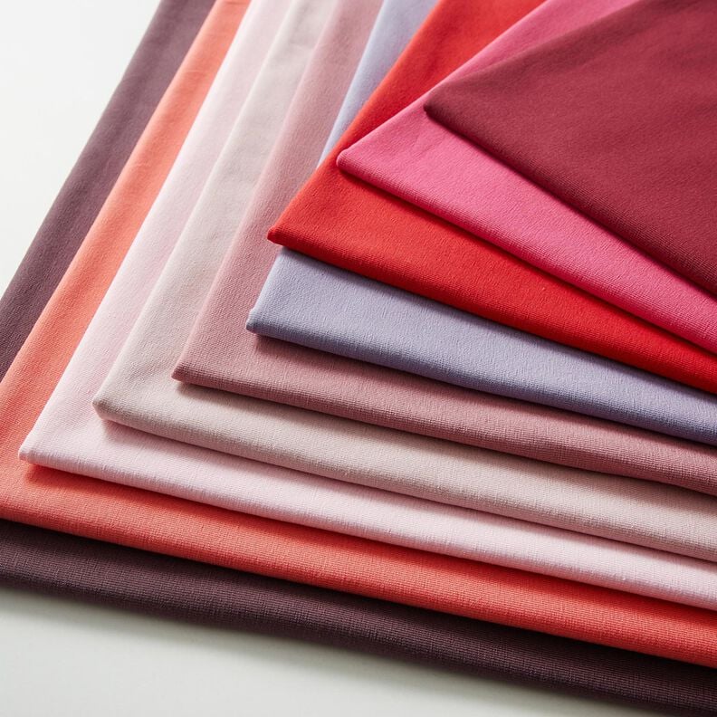 Jersey coton Medium uni – framboise,  image number 8