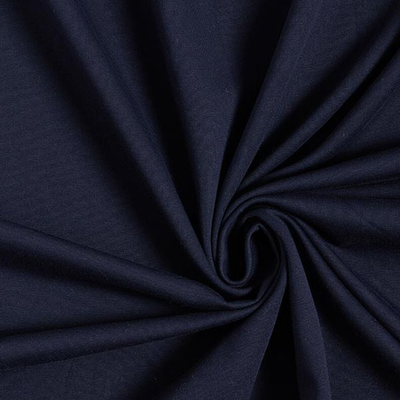 Molleton coton léger uni – bleu nuit,  image number 1