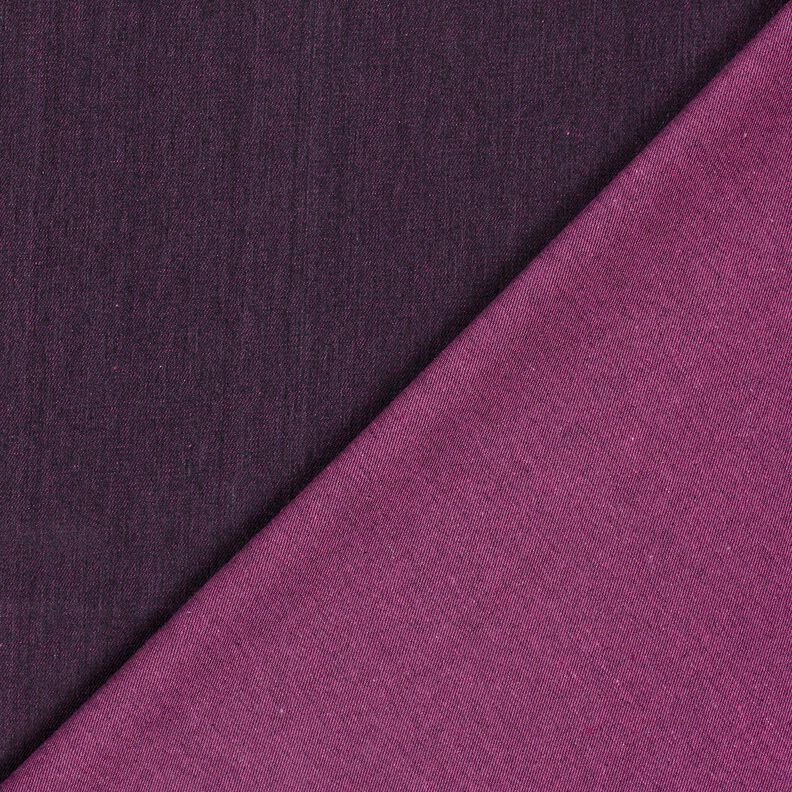 Denim de coton mélangé – aubergine,  image number 3