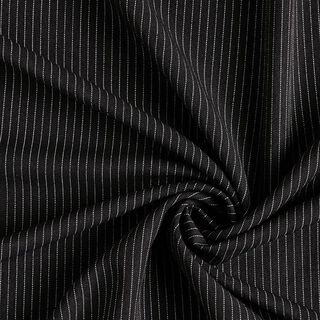 Tissu de costume fil-à-fil Fin 5 mm – noir, 
