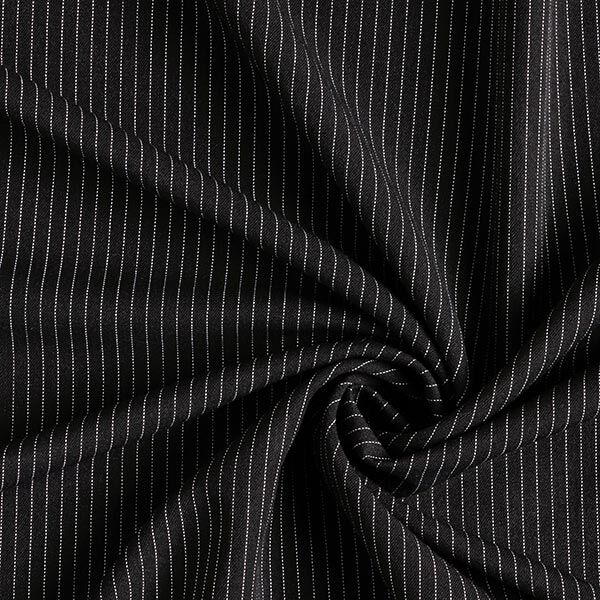 Tissu de costume fil-à-fil Fin 5 mm – noir,  image number 2