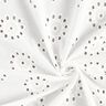 Tissu de coton à broderie florale – blanc,  thumbnail number 3