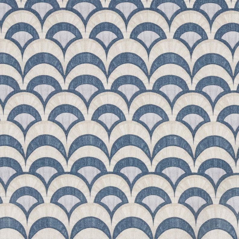 Tissu en coton Popeline arcs élégants – gris bleu/taupe clair,  image number 1